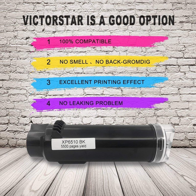 Greenprint 5 Packs 6510 6515 Compatible Toner Cartridges (Extra High Yield) 5500 Pages 2 Blacks, 4300 Pages CMY for Xerox Phaser Printers 6510dni 6510dnm 6510n 6510dn WorkCentre 6515dni 6515dnm 6515 6515n 6515dn - Image 3